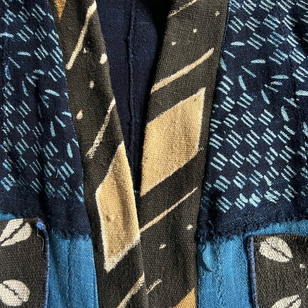 Cropped Patchwork Indigo Jacket - image 3